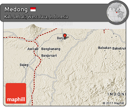 Shaded Relief 3D Map of Medong