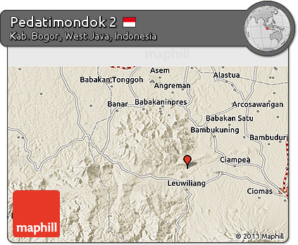 Shaded Relief 3D Map of Pedatimondok 2