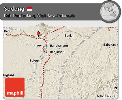 Shaded Relief 3D Map of Sodong