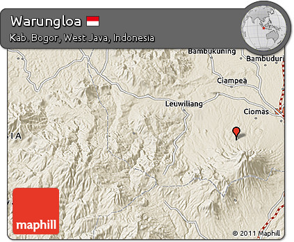 Shaded Relief 3D Map of Warungloa