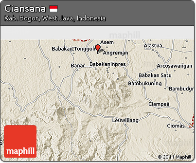Shaded Relief 3D Map of Ciansana