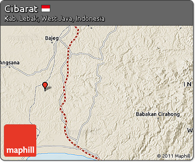 Shaded Relief 3D Map of Cibarat