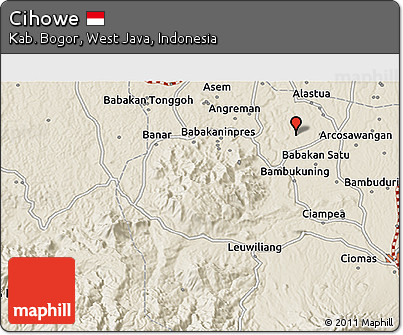 Shaded Relief 3D Map of Cihowe