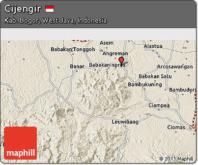 Shaded Relief 3D Map of Cijengir