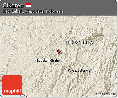 Shaded Relief 3D Map of Cikareo