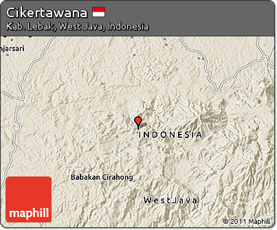Shaded Relief 3D Map of Cikertawana