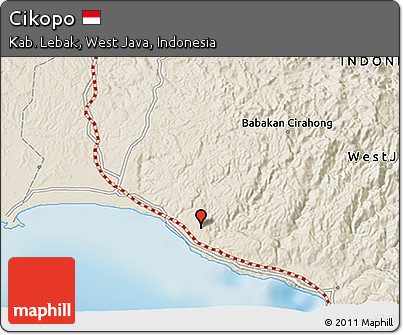 Shaded Relief 3D Map of Cikopo