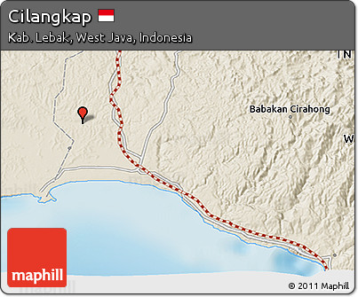 Shaded Relief 3D Map of Cilangkap