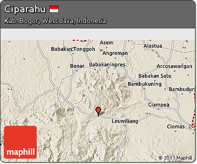 Shaded Relief 3D Map of Ciparahu