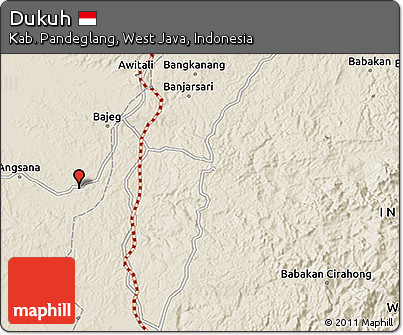Shaded Relief 3D Map of Dukuh