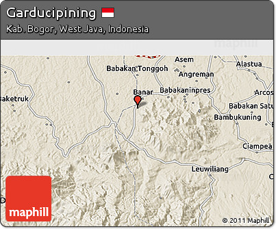 Shaded Relief 3D Map of Garducipining
