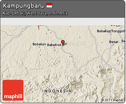 Shaded Relief 3D Map of Kampungbaru
