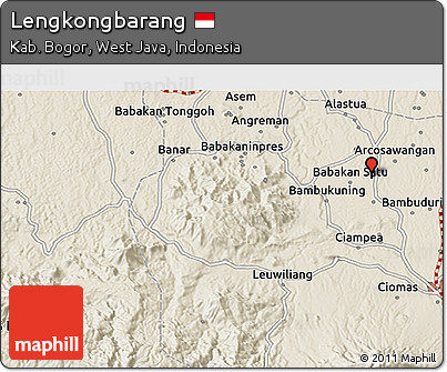 Shaded Relief 3D Map of Lengkongbarang
