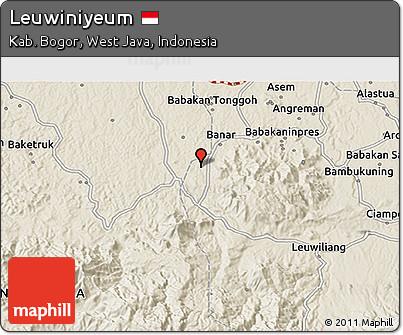 Shaded Relief 3D Map of Leuwiniyeum