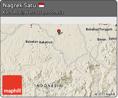 Shaded Relief 3D Map of Nagrek Satu