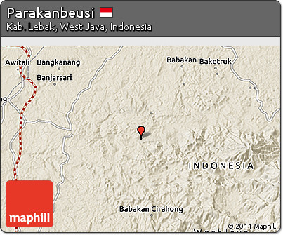 Shaded Relief 3D Map of Parakanbeusi