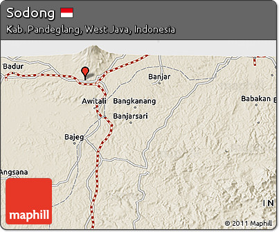 Shaded Relief 3D Map of Sodong