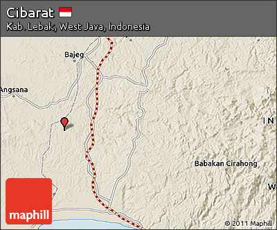 Shaded Relief 3D Map of Cibarat