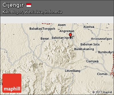 Shaded Relief 3D Map of Cijengir
