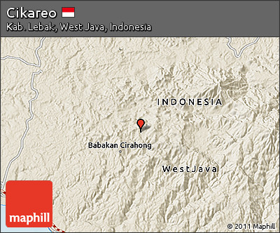 Shaded Relief 3D Map of Cikareo