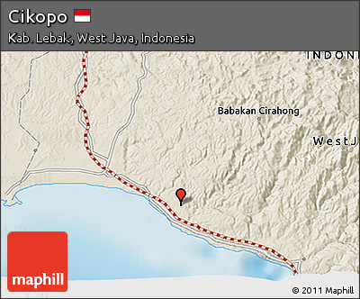 Shaded Relief 3D Map of Cikopo