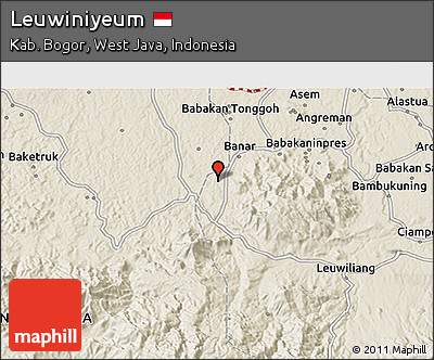 Shaded Relief 3D Map of Leuwiniyeum