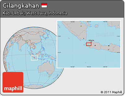Gray Location Map of Cilangkahan