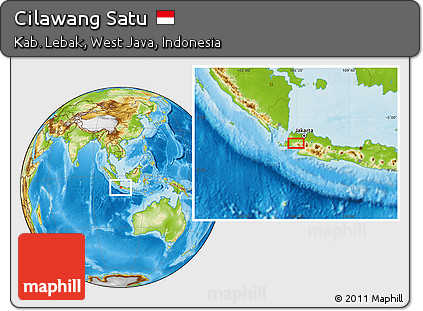Physical Location Map of Cilawang Satu