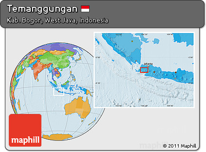 Political Location Map of Temanggungan