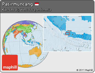Political Location Map of Pasirmuncang