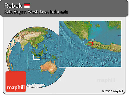 Satellite Location Map of Rabak