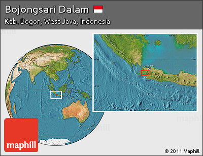 Satellite Location Map of Bojongsari Dalam