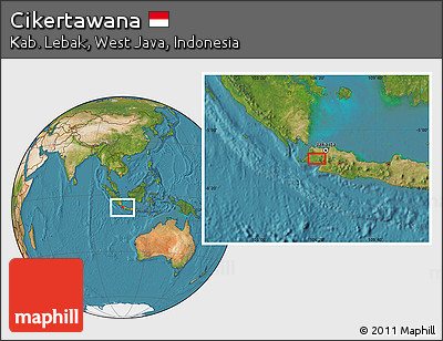 Satellite Location Map of Cikertawana