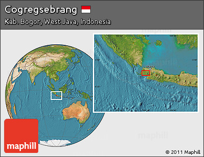 Satellite Location Map of Cogregsebrang