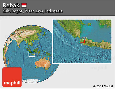 Satellite Location Map of Rabak
