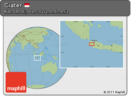 Savanna Style Location Map of Ciater