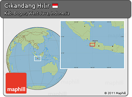 Savanna Style Location Map of Cikandang Hilir