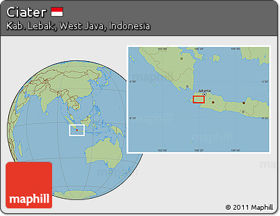 Savanna Style Location Map of Ciater