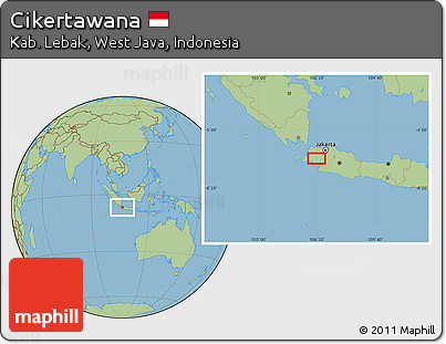 Savanna Style Location Map of Cikertawana