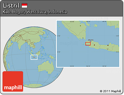 Savanna Style Location Map of Listril