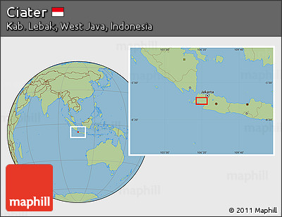 Savanna Style Location Map of Ciater