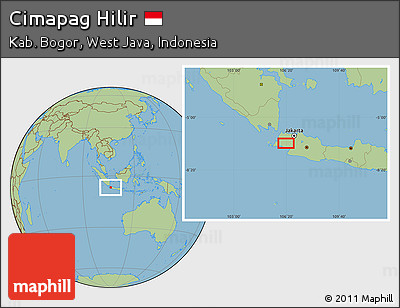 Savanna Style Location Map of Cimapag Hilir