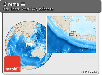 Shaded Relief Location Map of Cirema