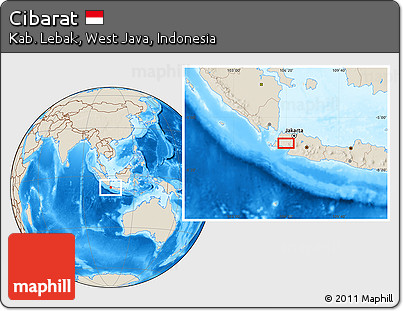 Shaded Relief Location Map of Cibarat