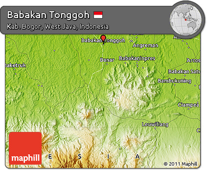 Physical Map of Babakan Tonggoh