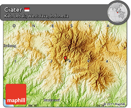 Physical Map of Ciater