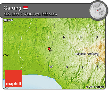 Physical Map of Garung