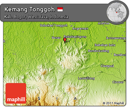 Physical Map of Kemang Tonggoh