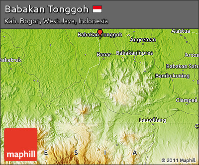 Physical Map of Babakan Tonggoh