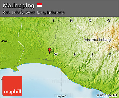 Physical Map of Malingping